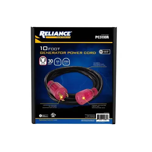 Generator Power Cord 10/3 SJTW 125 V 10 ft. L Black Generator Power Cord 10/3 SJTW 125 V 10 ft. L Black