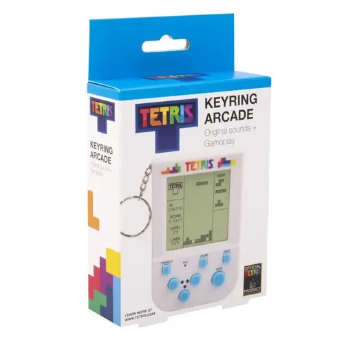 Key Ring Arcade Game Tetris White White