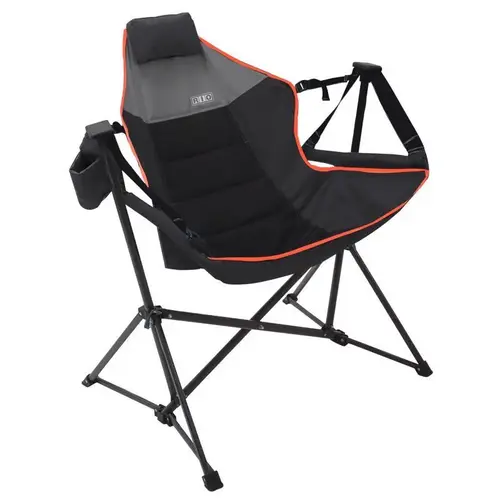 Folding Lounger Black Suspension Folding Lounger Black Suspension