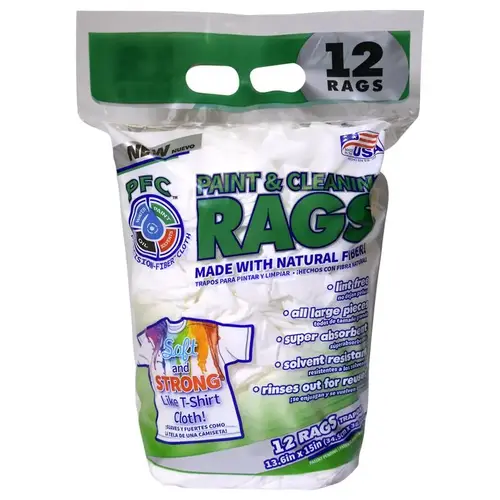Rags Precision-Fiber 13.6" W X 15" L White Natural Fibers White Rags Precision-Fiber 13.6" W X 15" L White Natural Fibers White