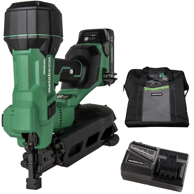 Metabo HPT Coil Roofing Nailer MultiVolt Cordless Kit (Battery & Charger) 18 V NV1845DAM