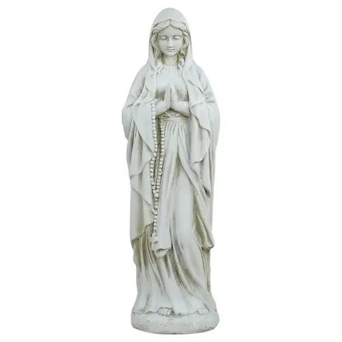 Statue Fiberglass/MGO Gray 30" Praying Madonna Gray