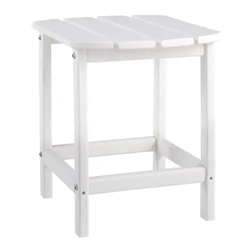 End Table Sundown Treasure White Rectangular Plastic Contemporary White