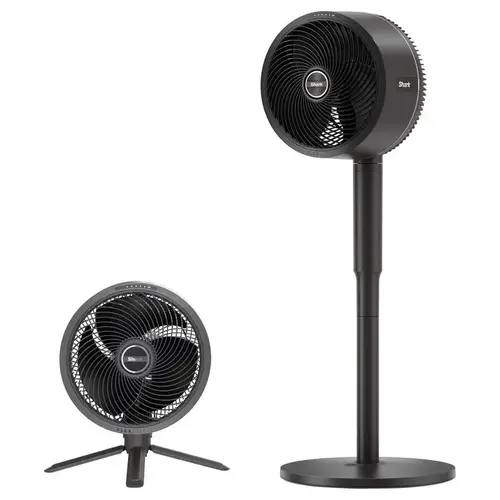 Pedestal Fan With Remote Breeze Boost 37" H 5 speed Oscillating Remote Control Gray