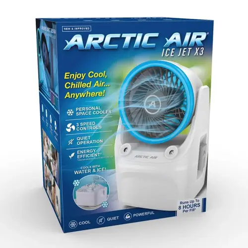 Portable Air Conditioner and Cooler Ice Jet X3 150 sq ft 3 speed White