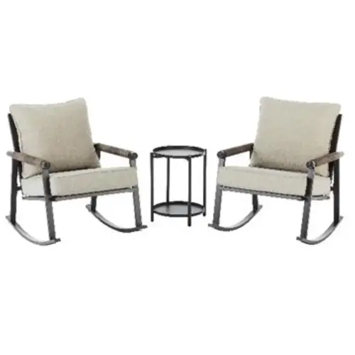 Rocking Chair with End Table Genesis Dark Gray Steel Frame Rocking Chair with End Table Genesis Dark Gray Steel Frame