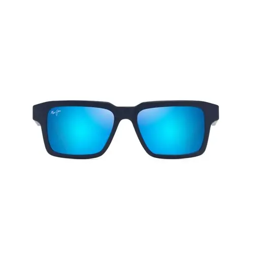 Sunglasses Kahiko Unisex Matte Dark Blue Frame Blue Hawaii Lens Polarized