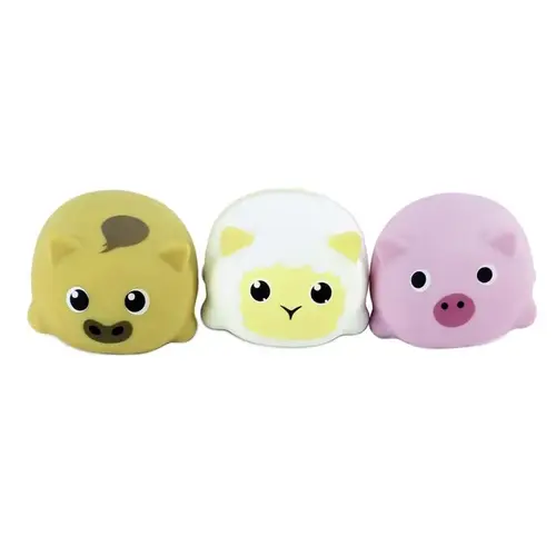 Squidgy Farm Animal Multicolored Multicolored - pack of 12