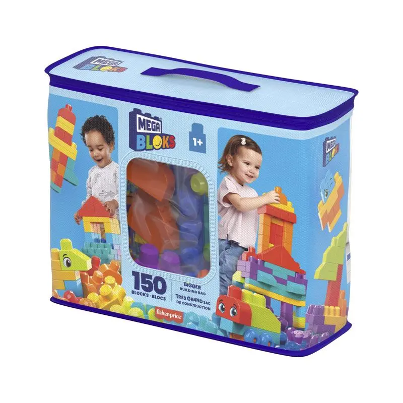 MEGA Brands Inc Blocks Bigger Building Multicolored 150 pc Multicolored HHM96 MEGA Brands Inc Blocks Bigger Building Multicolored 150 pc Multicolored HHM96
