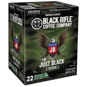 Black Rifle Coffee Company 31-175-22C-XCP4 Coffee K-Cups Just Black - pack of 4