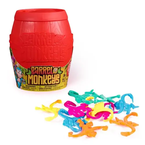 Monkeys Game Barrel Of Monkey Assorted 16 pc Assorted Monkeys Game Barrel Of Monkey Assorted 16 pc Assorted