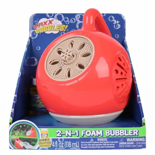 2-in-1 Bubble & Foam Machine Red Red