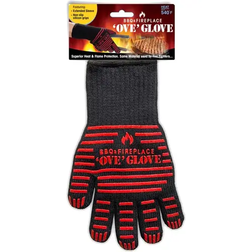 Oven Mitt Black/Red Aramid/Cotton Black/Red Oven Mitt Black/Red Aramid/Cotton Black/Red