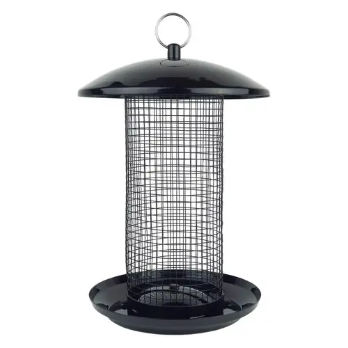 Bird Feeder 2.75 qt Metal Mesh Midnight Tube Black - pack of 4