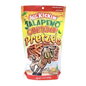 Ass Kickin' AK912 Pretzels Jalapeno Cheddar 12 oz Bagged
