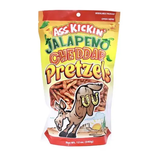 Pretzels Jalapeno Cheddar 12 oz Bagged - pack of 12