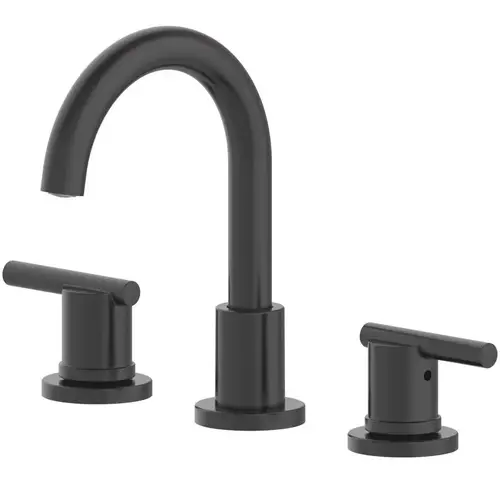 Widespread Bathroom Sink Faucet Alexis Matte Black Modern 8" Matte Black Widespread Bathroom Sink Faucet Alexis Matte Black Modern 8" Matte Black