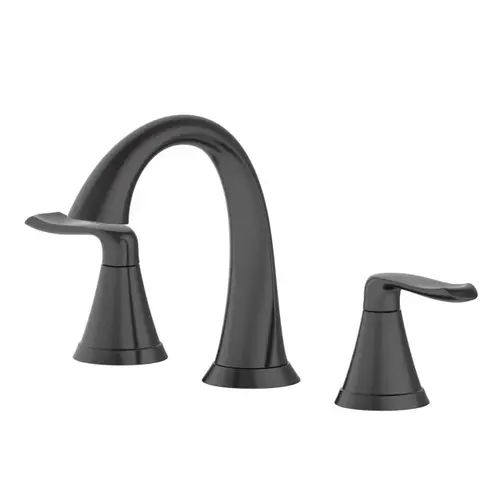 Widespread Bathroom Sink Faucet Chloe Matte Black Contemporary 8" Matte Black Widespread Bathroom Sink Faucet Chloe Matte Black Contemporary 8" Matte Black