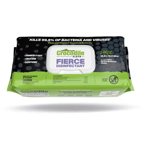 Disinfecting Wipes Fierce 15" W X 10" L 80 wipes