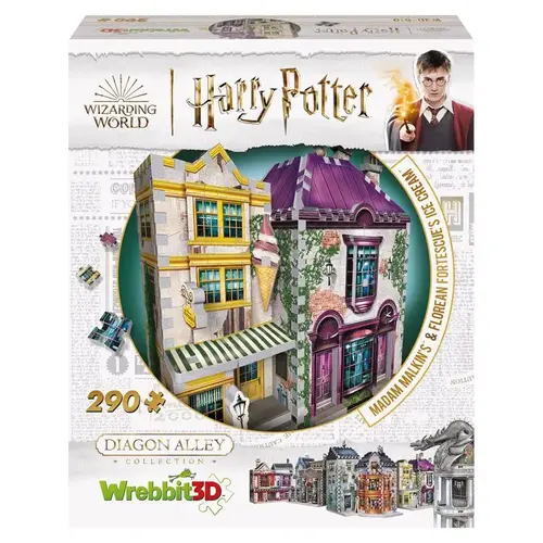 3D Jigsaw Puzzle Harry Potter Madam Malkin's & Florean Fortescue's Ice Cream Multicolored Multicolored