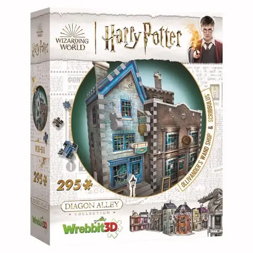 3D Jigsaw Puzzle Harry Potter Olivander's Wand Shop & Scribbulus Multicolored 295 pc Multicolored