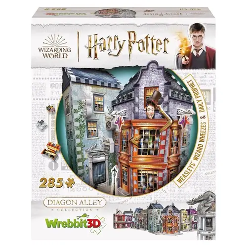 3D Jigsaw Puzzle Harry Potter Weasleys' Wizard Wheezes & Daily Prophet Multicolored 285 pc Multicolored