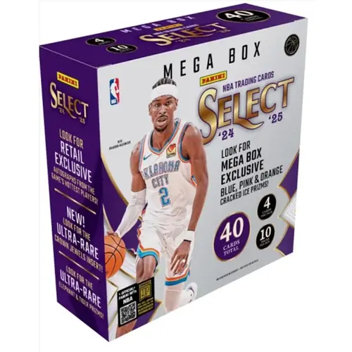 Trading Cards Select NBA 2024/25 Basketball Mega Box Multicolored Trading Cards Select NBA 2024/25 Basketball Mega Box Multicolored