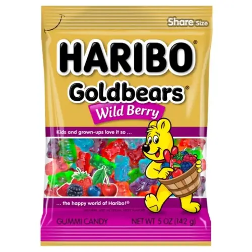 Gummi Candy Goldbears Wild Berry 5 oz Bagged Gummi Candy Goldbears Wild Berry 5 oz Bagged
