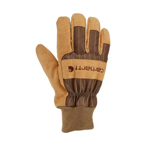 Cold Weather Gloves L Cotton Brown Brown