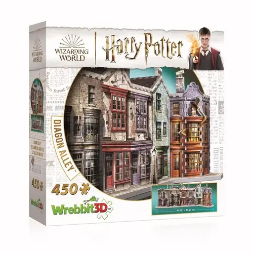 3D Jigsaw Puzzle Harry Potter Diagon Alley Multicolored 450 pc Multicolored