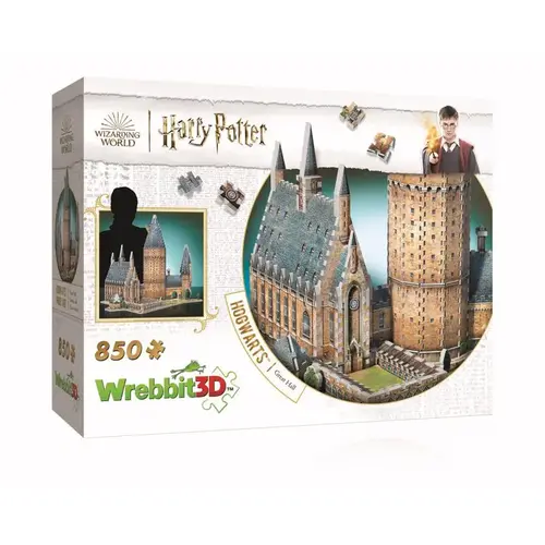 3D Jigsaw Puzzle Harry Potter Hogwarts Great Hall Multicolored 850 pc Multicolored