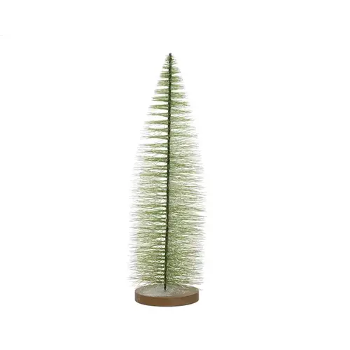 Table Decor Green Frosted Tree 20" Green