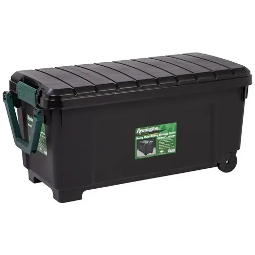 Storage Box Store-It-All 169 qt Black/Green 19.7" H X 40.5" W X 19.7" D Stackable Black/Green Storage Box Store-It-All 169 qt Black/Green 19.7" H X 40.5" W X 19.7" D Stackable Black/Green