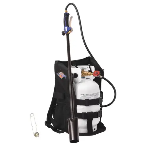 Weed Torch Kit 100K BTU Torch With Carrier Backpack & 10lb LP Cylinder 10 lb Weed Burner