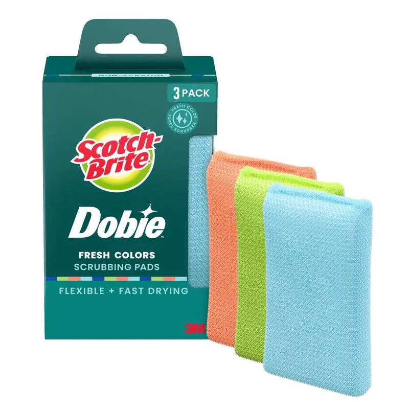 Scotch-Brite Scrubbing Pads Medium Duty For All Purpose Assorted 723-C-8
