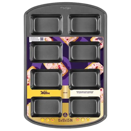 Mini Loaf Pan Gold 10" W X 15" L Black Black Mini Loaf Pan Gold 10" W X 15" L Black Black