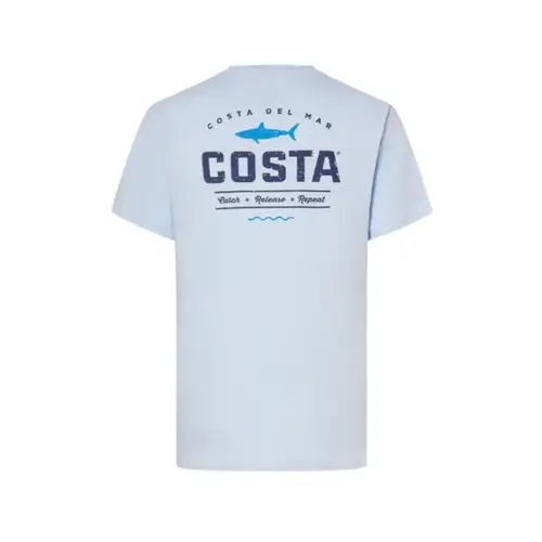 Tee Shirt L Short Sleeve Men's Crew Neck Light Blue Topwater Light Blue Tee Shirt L Short Sleeve Men's Crew Neck Light Blue Topwater Light Blue