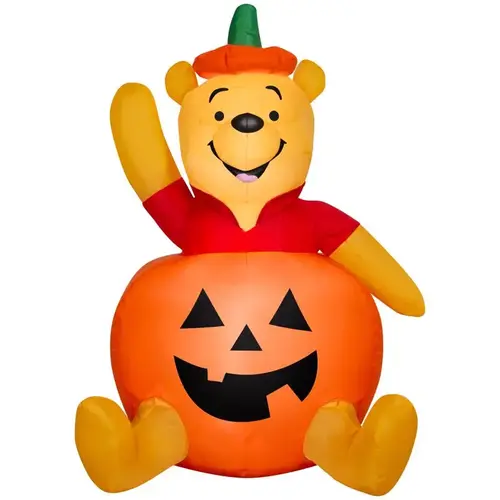 Inflatable 3 ft. LED Prelit Pooh in Pumpkin-SM Inflatable 3 ft. LED Prelit Pooh in Pumpkin-SM