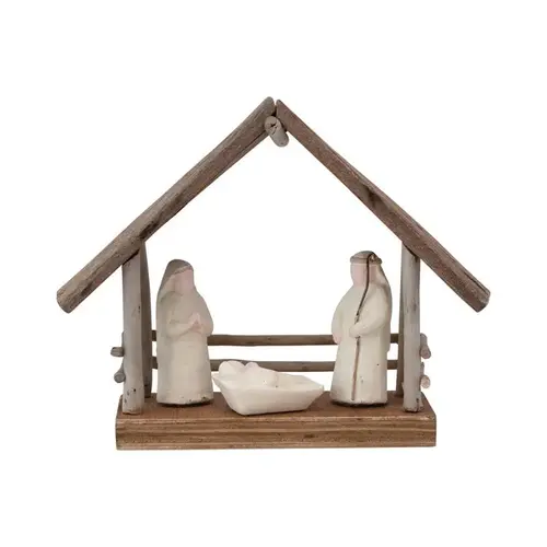 Table Decor Multicolored Mache Nativity 7" Multicolored
