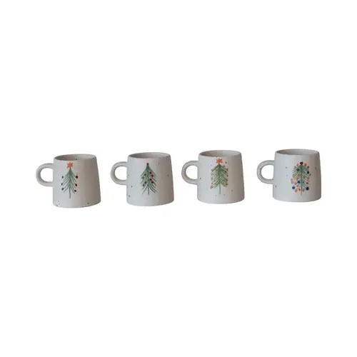 Mug Multicolored Christmas Tree 4" Multicolored