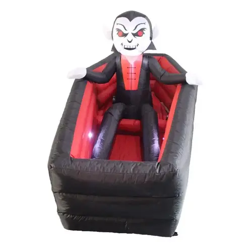 Inflatable 6 ft. LED Animated Rising Vampire in Coffin Inflatable 6 ft. LED Animated Rising Vampire in Coffin