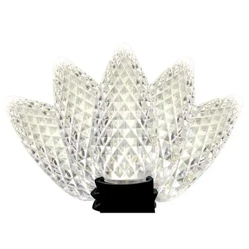Christmas Lights Classic LED C9 Pure White 75 ct String 49 ft.