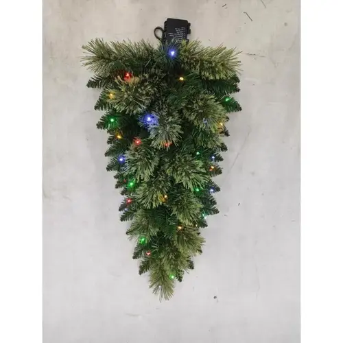 Garland LED Prelit Multicolored Mixed Pine Swag Teardrop Garland LED Prelit Multicolored Mixed Pine Swag Teardrop