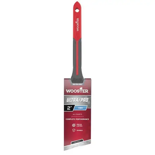 Wooster Ultra/Pro GRIPTECH MAX Series Paint Brush, 2 in W, Firm Thin Angle Brush, 2-5/8 in L Bristle Wooster Ultra/Pro GRIPTECH MAX Series Paint Brush, 2 in W, Firm Thin Angle Brush, 2-5/8 in L Bristle