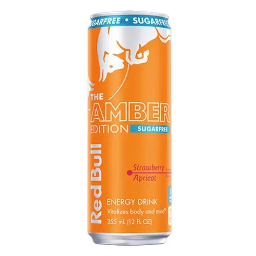 Energy Drink Amber Edition Sugar Free Strawberry Apricot 12 oz - pack of 24 Energy Drink Amber Edition Sugar Free Strawberry Apricot 12 oz - pack of 24