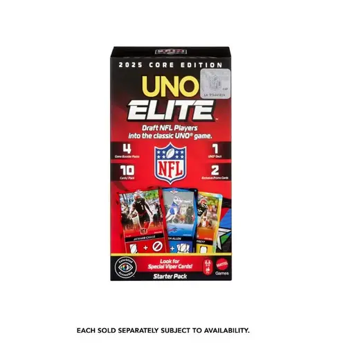 Card Game UNO Elite NFL 2025 Core Edition Starter Pack Card Game UNO Elite NFL 2025 Core Edition Starter Pack