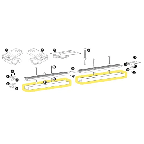 Use W/xc0005 Flush Mt Top Trk U-channel 22'