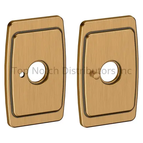 R046 Privacy Rose Pair Satin Brass With Brown Finish R046 Privacy Rose Pair Satin Brass With Brown Finish