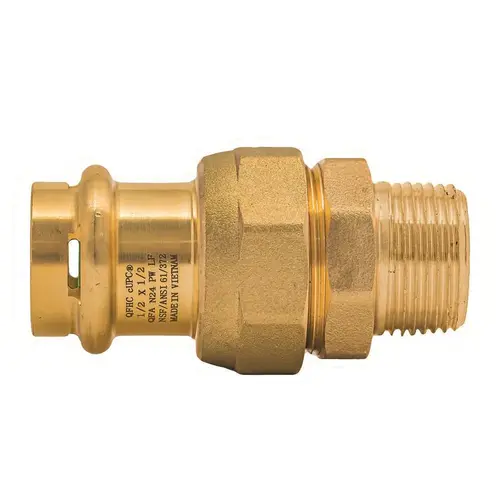 Quickfitting Surepress 1/2" X 1/2" Brass Male Union Adapter Quickfitting Surepress 1/2" X 1/2" Brass Male Union Adapter