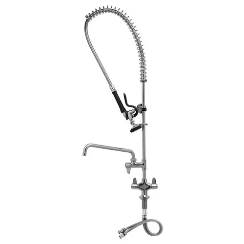 T&S Brass And Bronze Prerinse Base 18" Flx Inlets 6" Wll Brckt 12" Add-On Faucet T&S Brass And Bronze Prerinse Base 18" Flx Inlets 6" Wll Brckt 12" Add-On Faucet